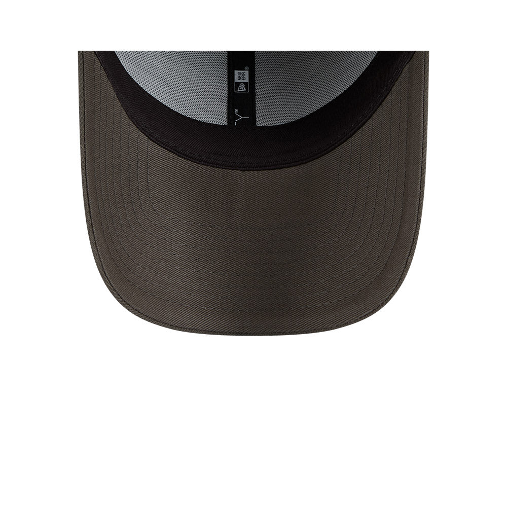 Essendon Bombers Hat - AFL 2025 Dusty Charcoal Grey 9Forty Strapback Cap - New Era